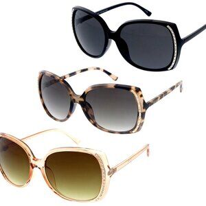 New Large Sunglasses Butterfly Rhinestone Women Fashion Designer Luxury UV400